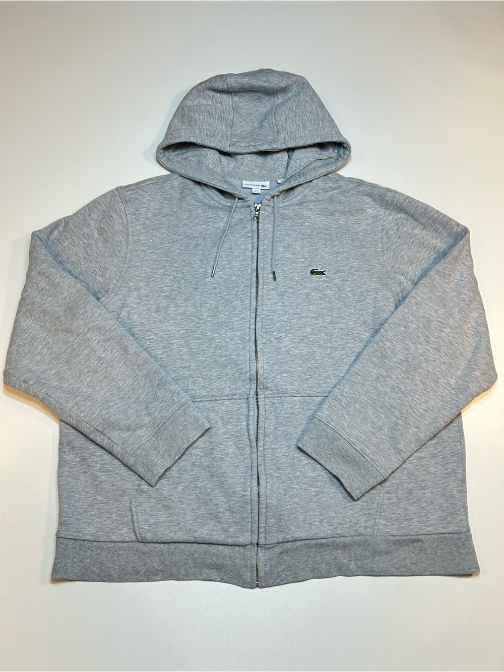 Lacoste Men's Classic Sport Fleece Full-Zip Hoodie Heather Grey